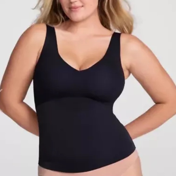 Honeylove Tops - HONEYLOVE LiftWear Tank Shapewear Vamp Black Seamless Smoothing Wire Free Sz 1X